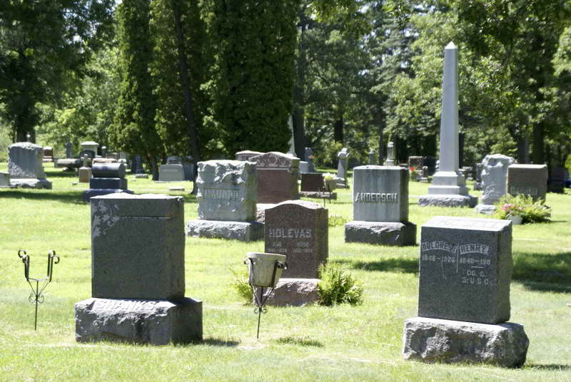 Evergreen Cemetery in Summertime
