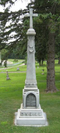 Evergreen Cemetery Tall Monument (White Bronze)