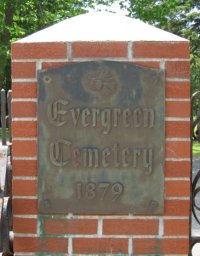 Evergreen Cemetery 1st Avenue Entrance Gate Plaque